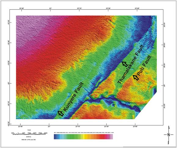 Plot of SRTM_DEM for Eastern Margin of the ORZ (Study area)